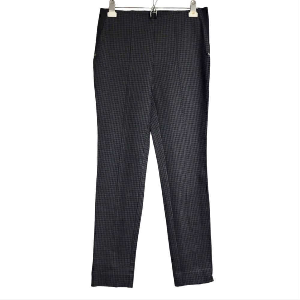 Anne Klein pull on houndstooth plaid ankle pants, size 4